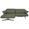 ECKSOFA in Echtleder Grün  - Beige/Schwarz, Design, Leder/Metall (169/252cm) - Koinor