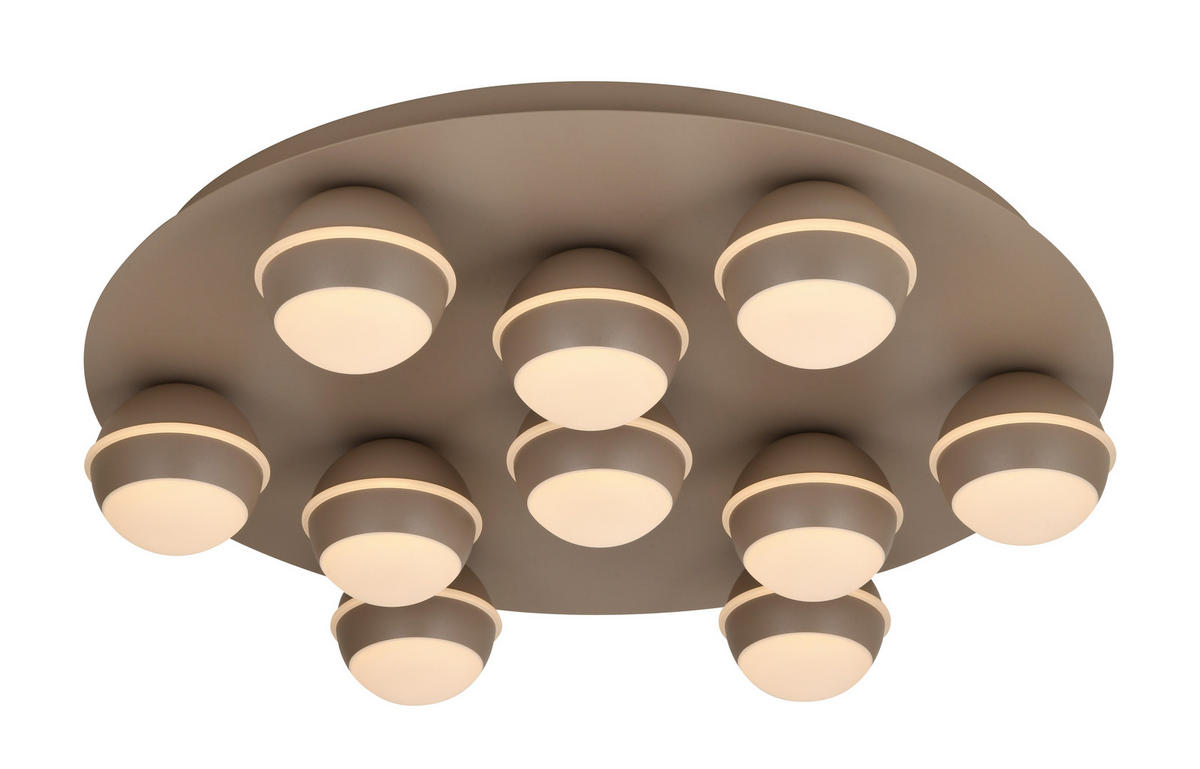 LED-DECKENLEUCHTE Biarritz 60/60/14 cm  - Sandfarben, Design, Kunststoff/Metall (60/60/14cm)