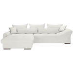 ECKSOFA Creme Cord  - Chromfarben/Creme, KONVENTIONELL, Textil/Metall (225/335cm) - Carryhome