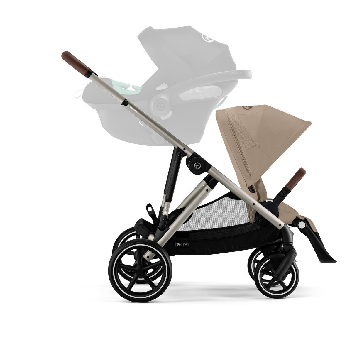 KINDERWAGEN  Gazelle S  Almond Beige  - Taupe/Beige, Basics, Kunststoff/Textil (93-106/65/100-110cm) - cybex GOLD