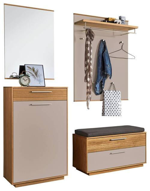 GARDEROBE 5-teilig  in 155/195/40 cm  - Taupe/Eichefarben, Design, Holz/Holzwerkstoff (155/195/40cm)