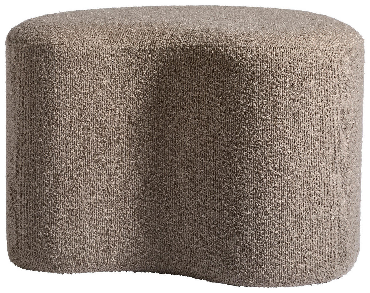 POUF Bouclé Hellbraun 56,5/35/40/50/36,5/35 cm  - Hellbraun, Design, Holzwerkstoff/Textil (56,5/35/40/50/36,5/35cm) - MID.YOU