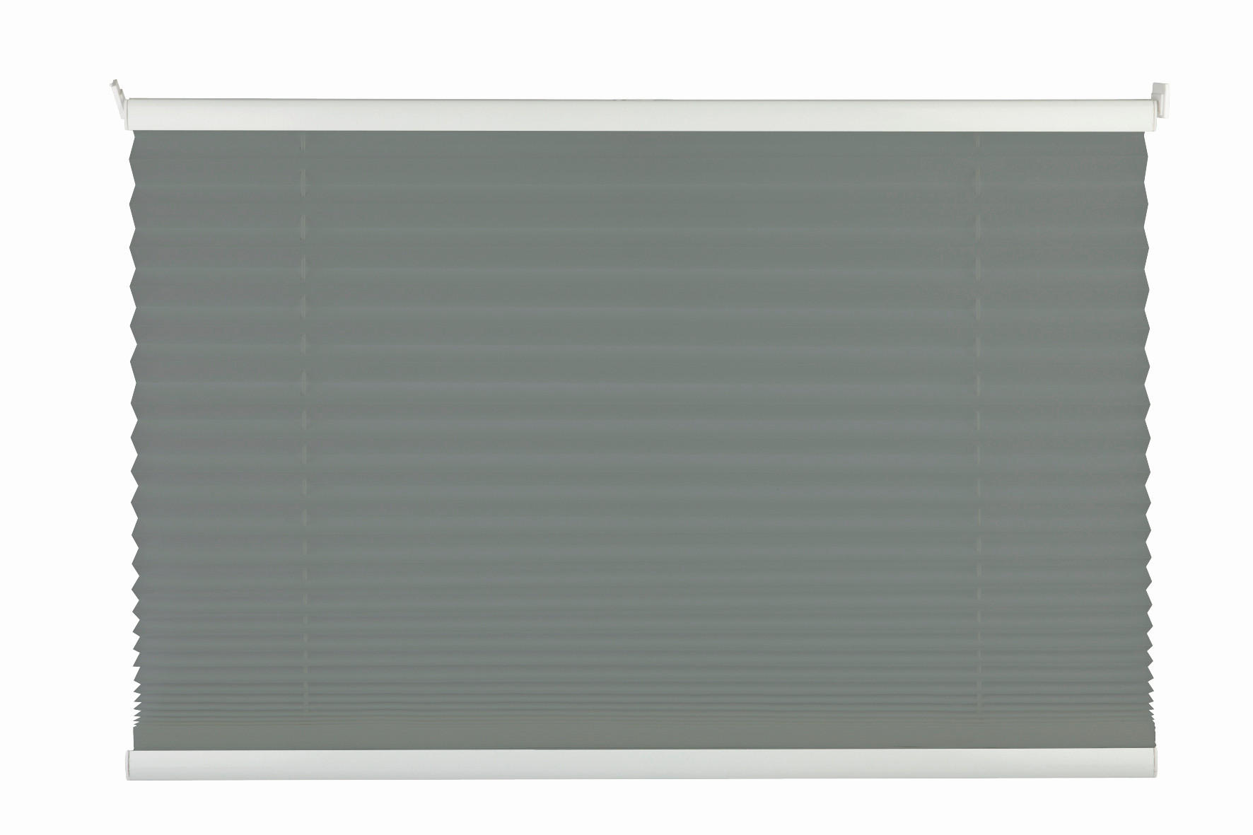 PLISSEE  halbtransparent   50/130 cm   - Hellgrau, KONVENTIONELL, Textil (50/130cm) - Homeware
