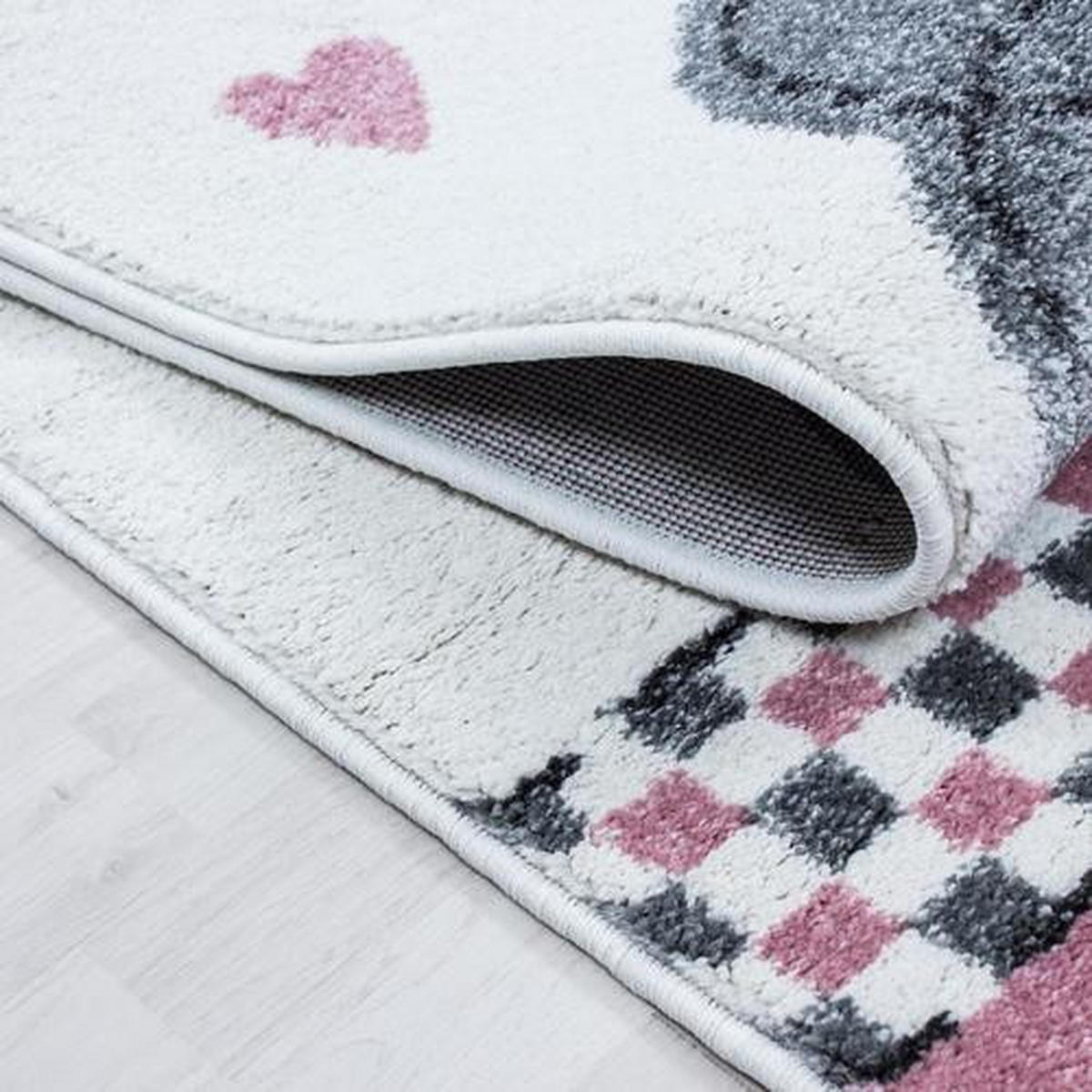 DĚTSKÝ KOBEREC, 120/170 cm, šedá, bílá, pink - šedá/bílá, Trend, textil (120/170cm) - Ben'n'jen