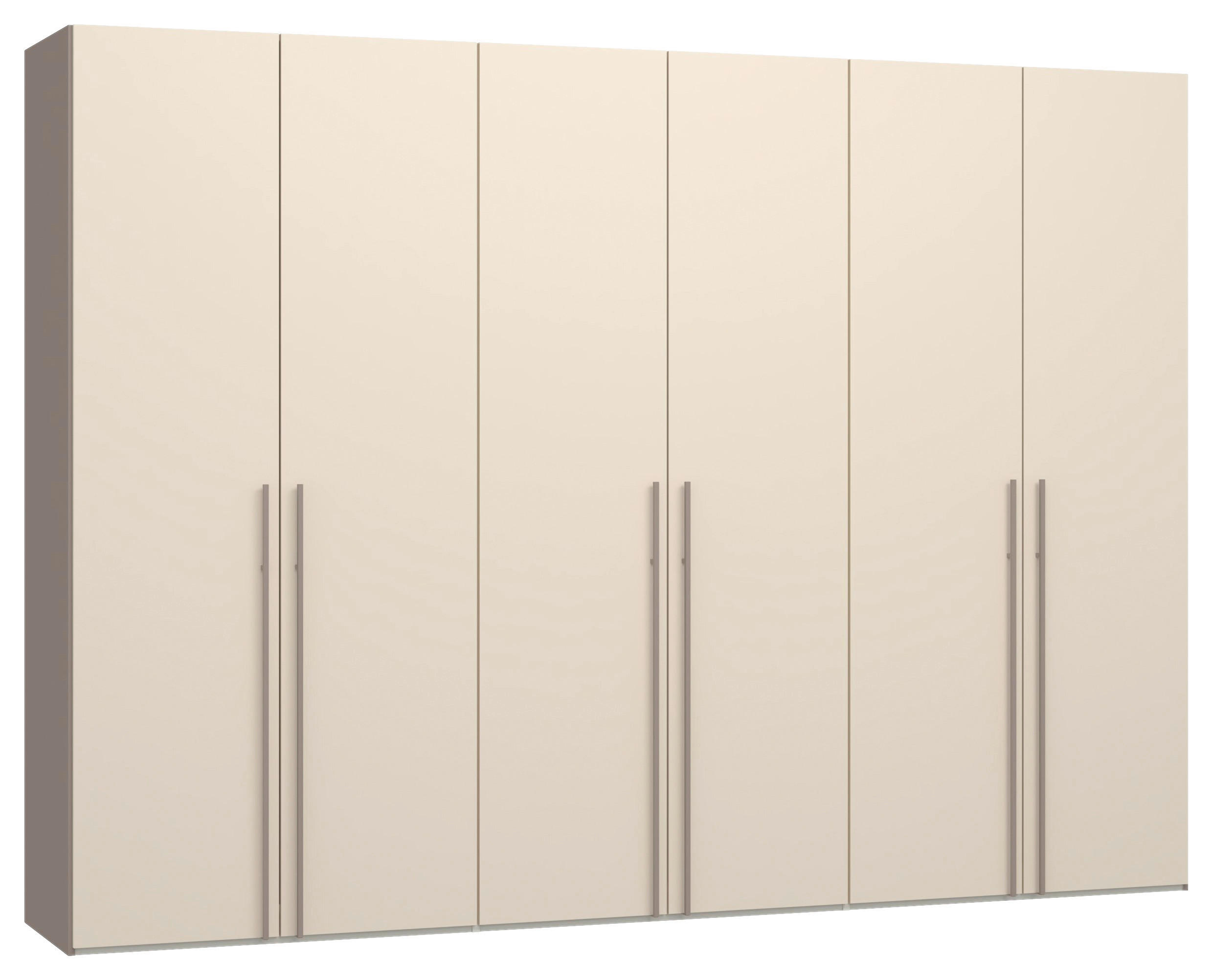 DREHTÜRENSCHRANK 303/220/59 cm,  in Kaschmir, Hellbraun, 6-türig  - Hellbraun/Kaschmir, Design, Holzwerkstoff/Metall (303/220/59cm) - Jutzler