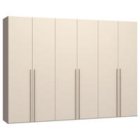 DREHTÜRENSCHRANK 303/220/59 cm,  in Kaschmir, Hellbraun, 6-türig  - Hellbraun/Kaschmir, Design, Holzwerkstoff/Metall (303/220/59cm) - Jutzler