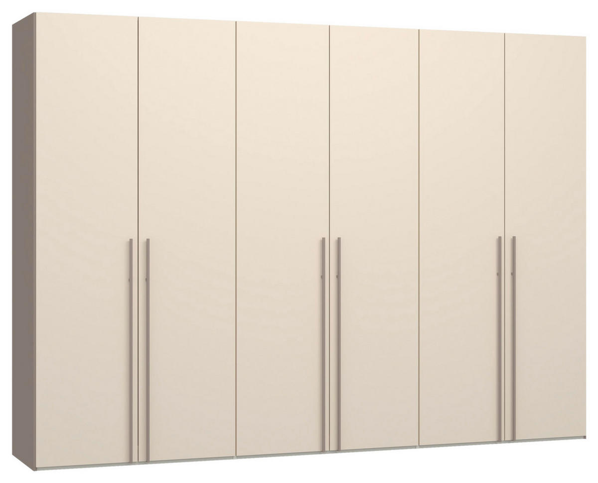 DREHTÜRENSCHRANK 303/220/59 cm,  in Kaschmir, Hellbraun, 6-türig  - Hellbraun/Kaschmir, Design, Holzwerkstoff/Metall (303/220/59cm) - Jutzler