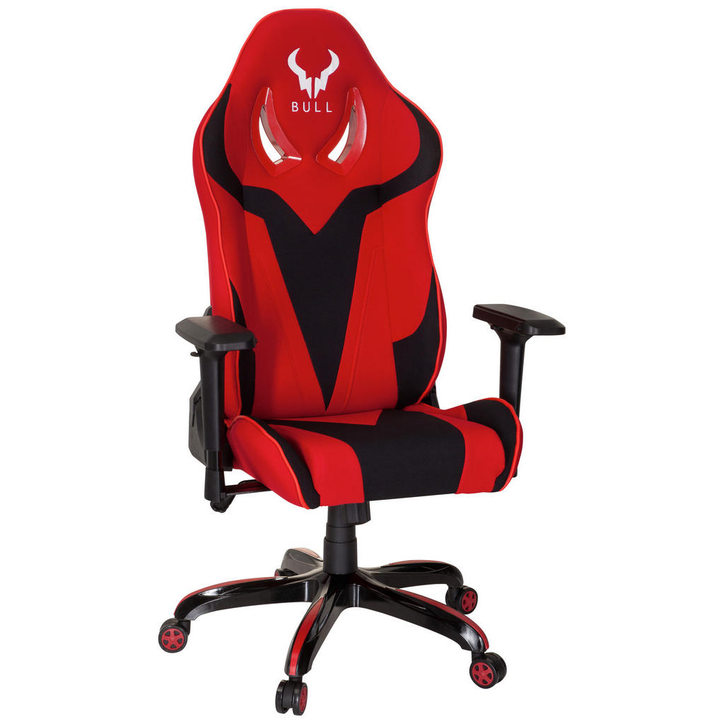 MID.YOU HERNÁ STOLIČKA, plochá tkanina, červená, čierna