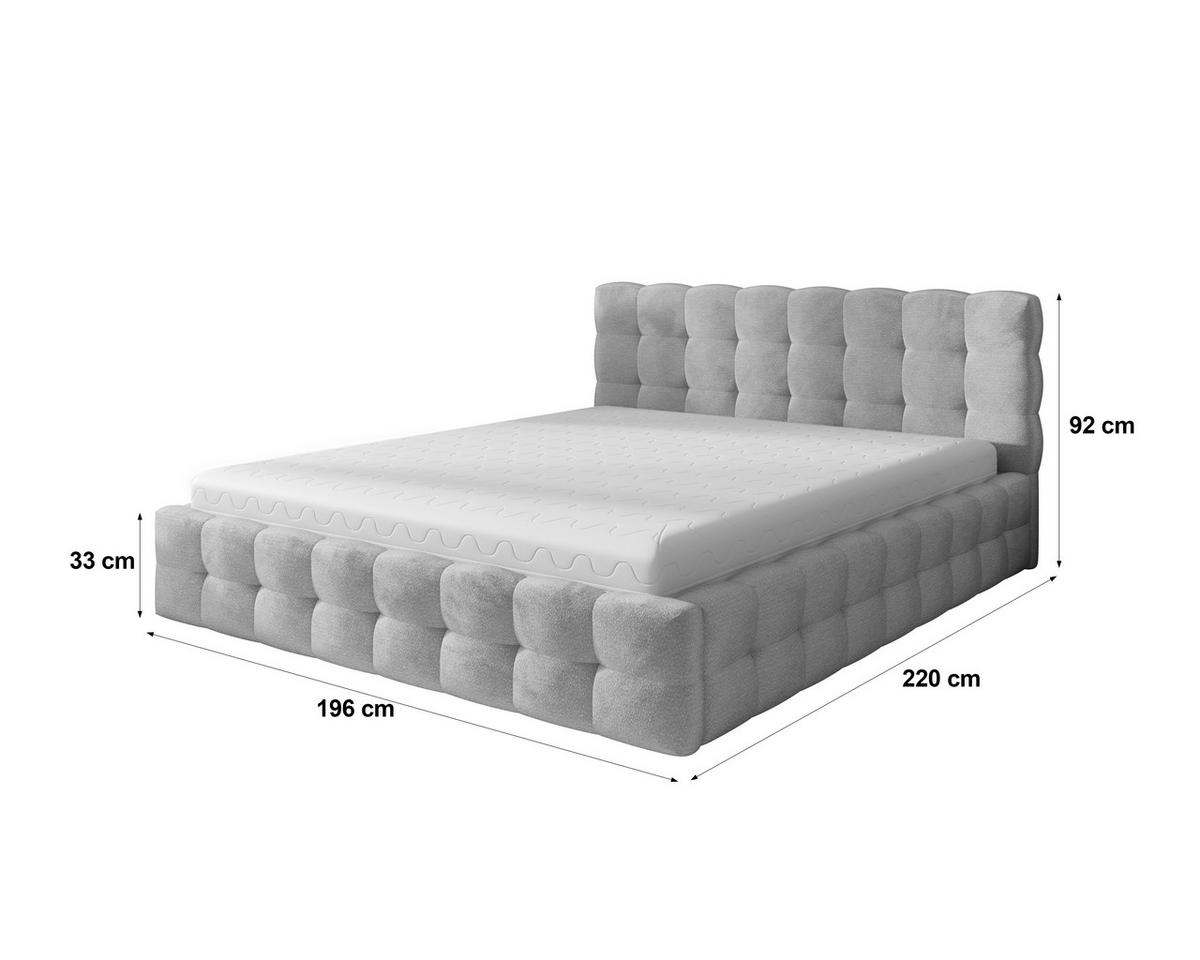 POLSTERBETT 180/200 cm,  in Waldgrün, gepolstertes Kopfteil, Bettkasten,  - Waldgrün/Schwarz, MODERN, Holz/Kunststoff (180/200cm) - Chameo