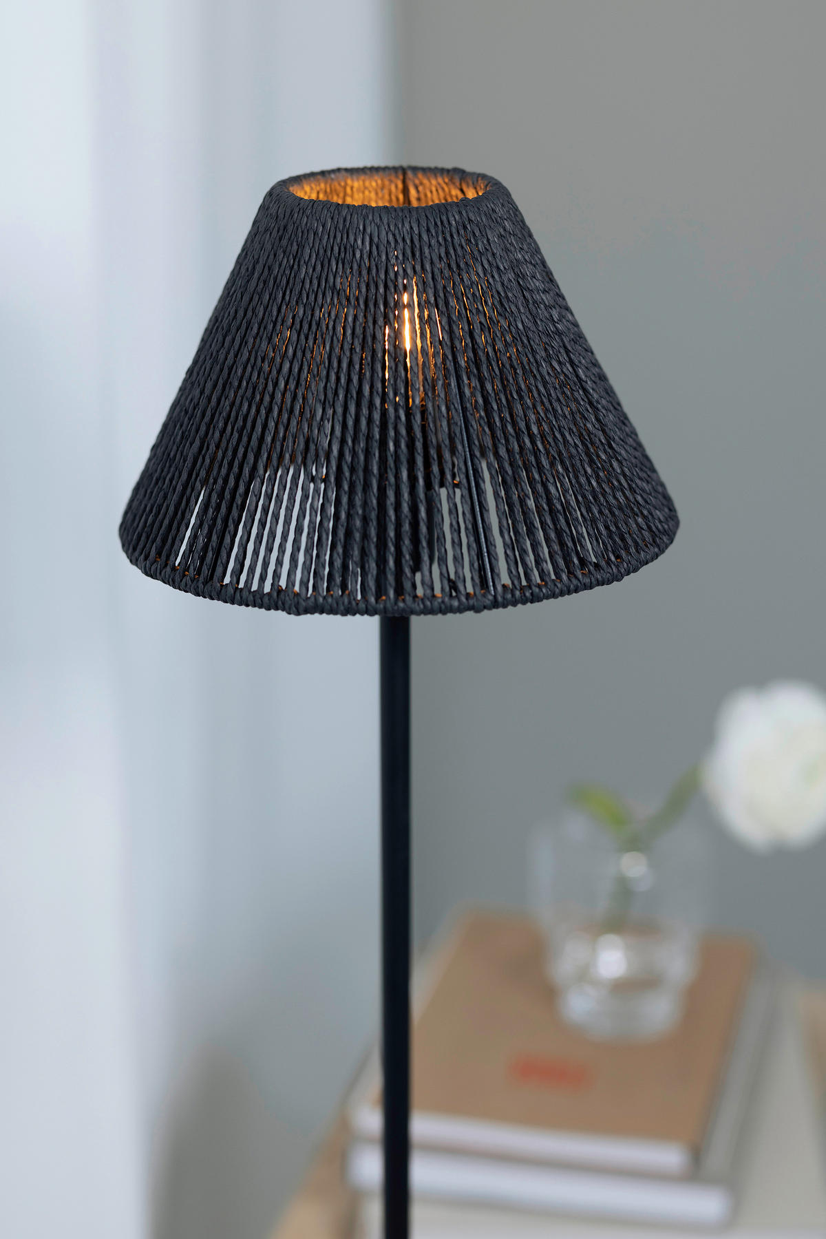 TISCHLEUCHTE CORDA 20/61,5 cm   - Schwarz, Basics, Papier/Metall (20/61,5cm) - Markslöjd