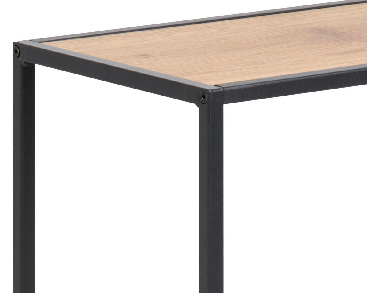 SERVIRNA MIZICA     60/30/75 cm         - črna/barve hrasta, Trend, kovina/leseni material (60/30/75cm) - Carryhome