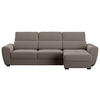 ECKSOFA Braun Velours  - Schwarz/Braun, KONVENTIONELL, Kunststoff/Textil (285/177cm) - Carryhome