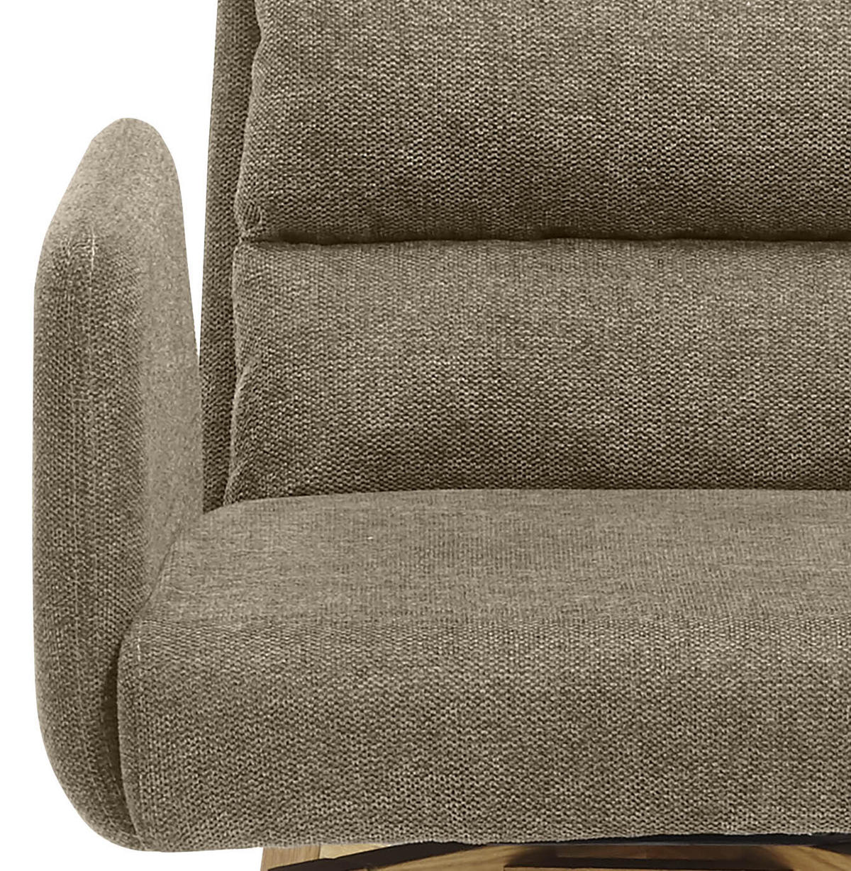 ARMLEHNSTUHL  in Webstoff  - Eichefarben/Cappuccino, Basics, Holz/Textil (60/92/65cm) - MID.YOU