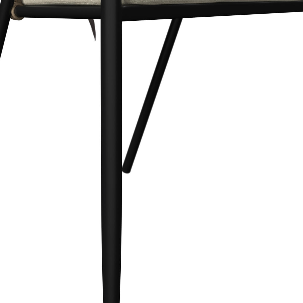 GARTENSTUHL Eisen Beige, Schwarz  - Beige/Schwarz, MODERN, Kunststoff/Textil (58/75/57cm) - Ambia Garden