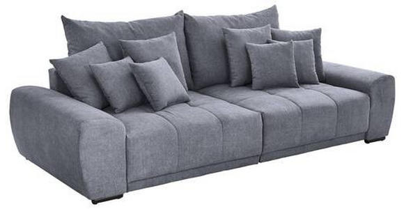 BIGSOFA in Flachgewebe Dunkelgrau  - Dunkelgrau/Schwarz, KONVENTIONELL, Holz/Textil (280/67/120cm) - Carryhome