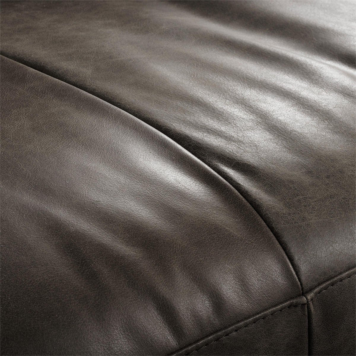 ECKSOFA in Echtleder Fango  - Fango/Schwarz, Design, Leder/Metall (313/172cm) - Livetastic