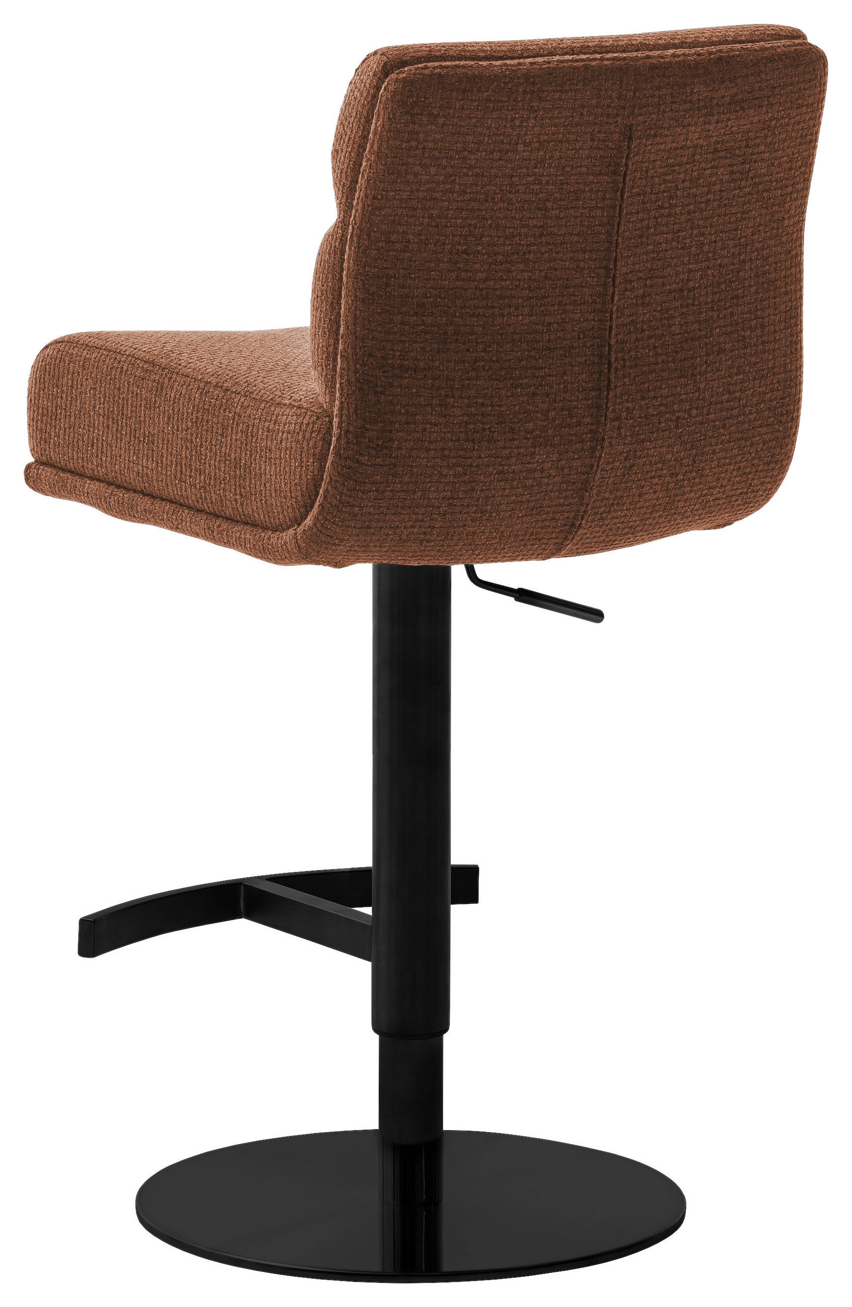 BARHOCKER in Metall, Textil Schwarz, Rostfarben  - Rostfarben/Schwarz, Design, Textil/Metall (43/84/52cm) - Dieter Knoll