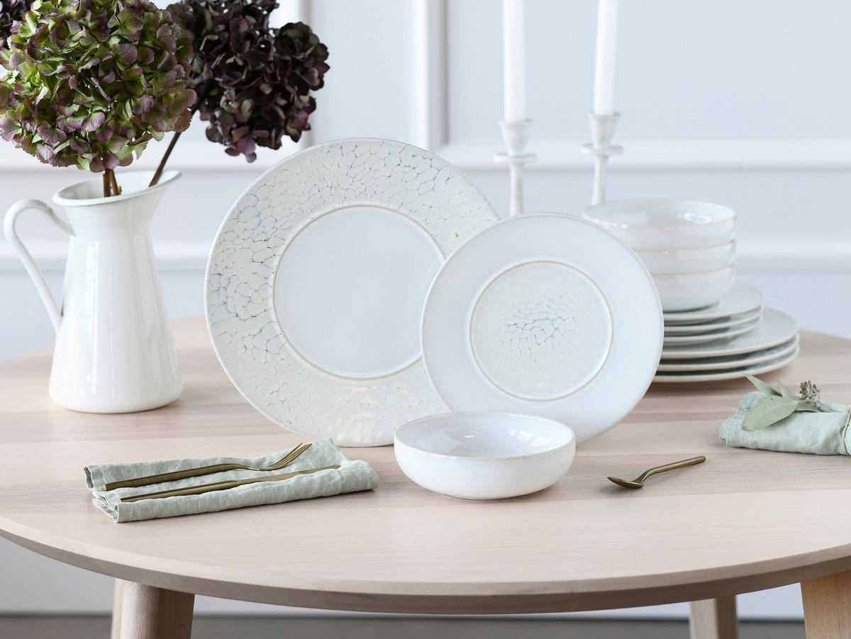 TAFELSERVICE Creme, Weiß Unico Toscania 12-teilig  - Creme/Weiß, Basics, Keramik - Creatable