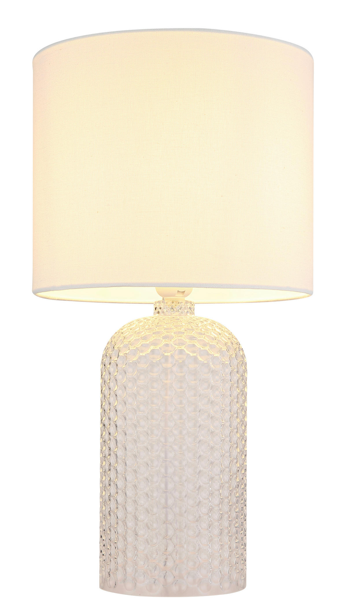 BORDSLAMPA SOFIA 26,5/50 cm   - vit, Basics, glas/textil (26,5/50cm) - Globo