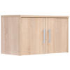 AUFSATZSCHRANK 72/43/36 cm   - Silberfarben/Sonoma Eiche, Konventionell, Holzwerkstoff/Metall (72/43/36cm) - Xora
