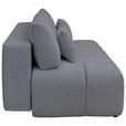 BOXSPRINGSOFA in Chenille Grau  - Schwarz/Grau, MODERN, Kunststoff/Textil (210/72/105cm) - Cantus