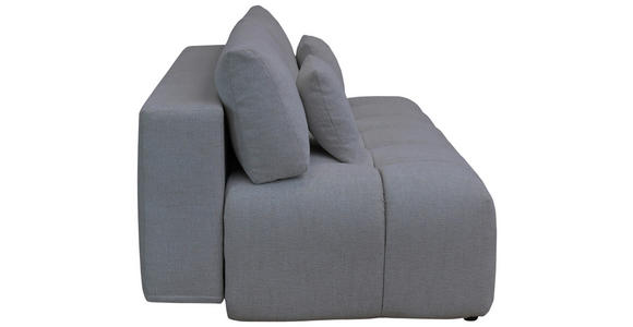 BOXSPRINGSOFA in Chenille Grau  - Schwarz/Grau, MODERN, Kunststoff/Textil (210/72/105cm) - Cantus