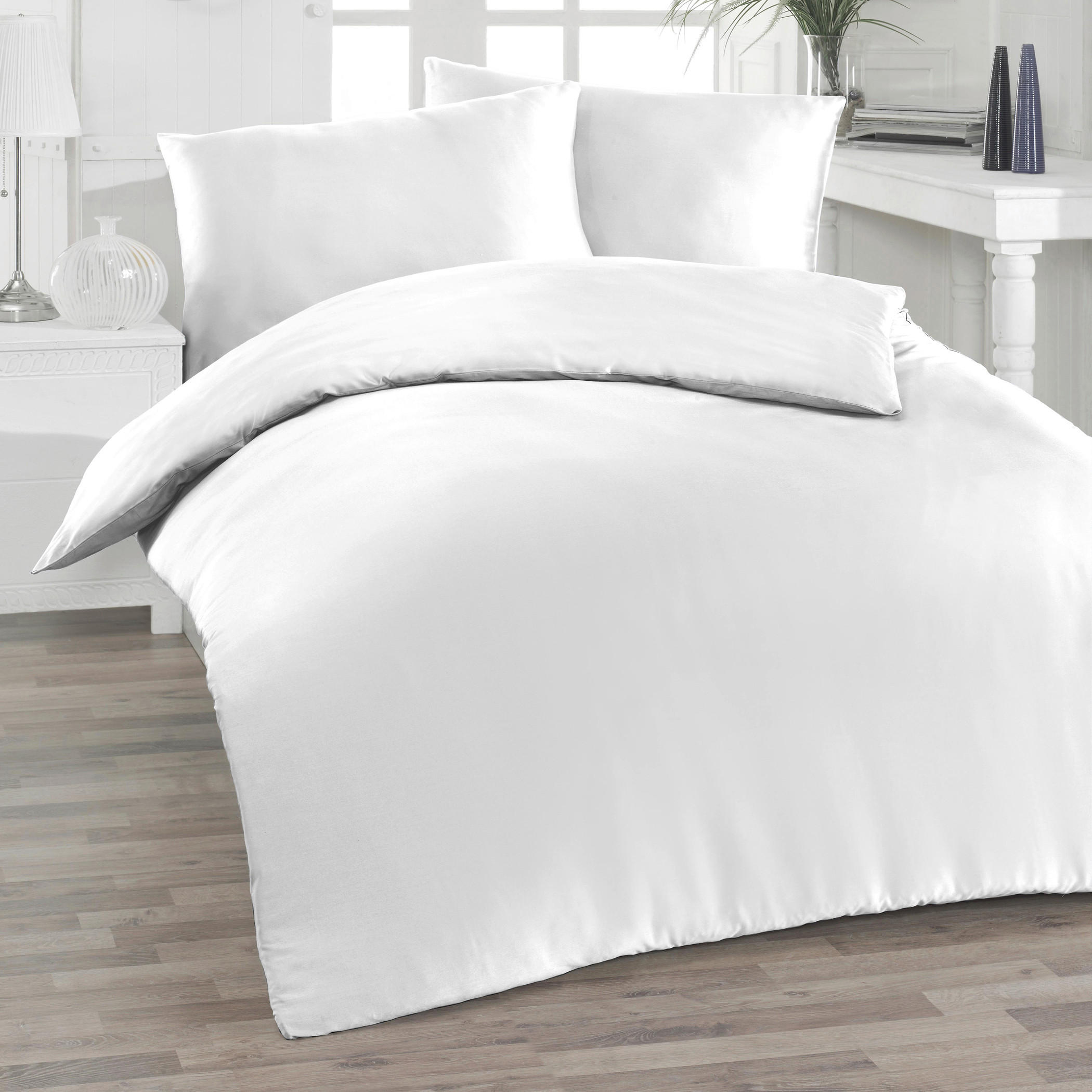 BETTWÄSCHE Satin 140/220 cm  - Weiß, Basics, Textil (140/220cm) - Florella