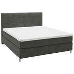 BOXSPRINGBETT 180/200 cm  in Grau  - Chromfarben/Grau, KONVENTIONELL, Kunststoff/Textil (180/200cm) - Voleo