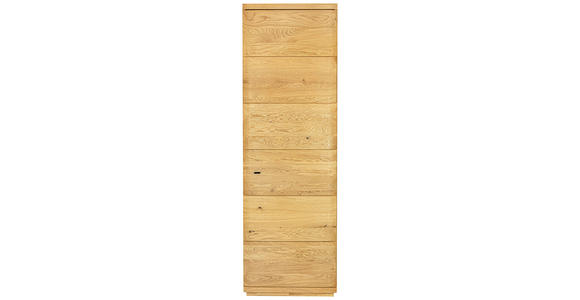 GARDEROBENSCHRANK  in 60/206/38 cm  - Eichefarben/Schwarz, Natur, Holz/Metall (60/206/38cm) - Linea Natura