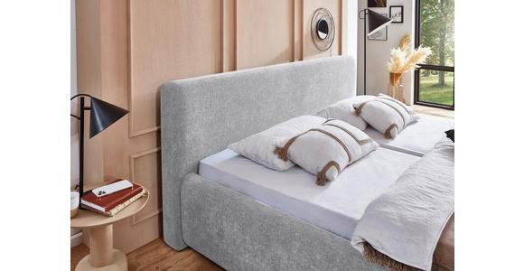 POLSTERBETT 240/200 cm,  in Hellgrau,  - Hellgrau, Design, Textil (240/200cm) - Xora