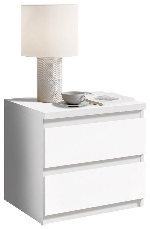 NACHTSCHRANK 45/43,6/38 cm  - Schwarz/Weiß, Basics, Holzwerkstoff/Kunststoff (45/43,6/38cm) - MID.YOU