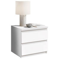 NOĆNI STOČIĆ bela  - bela/crna, Osnovno, pločasti materijal/plastika (45/43,6/38cm) - Carryhome