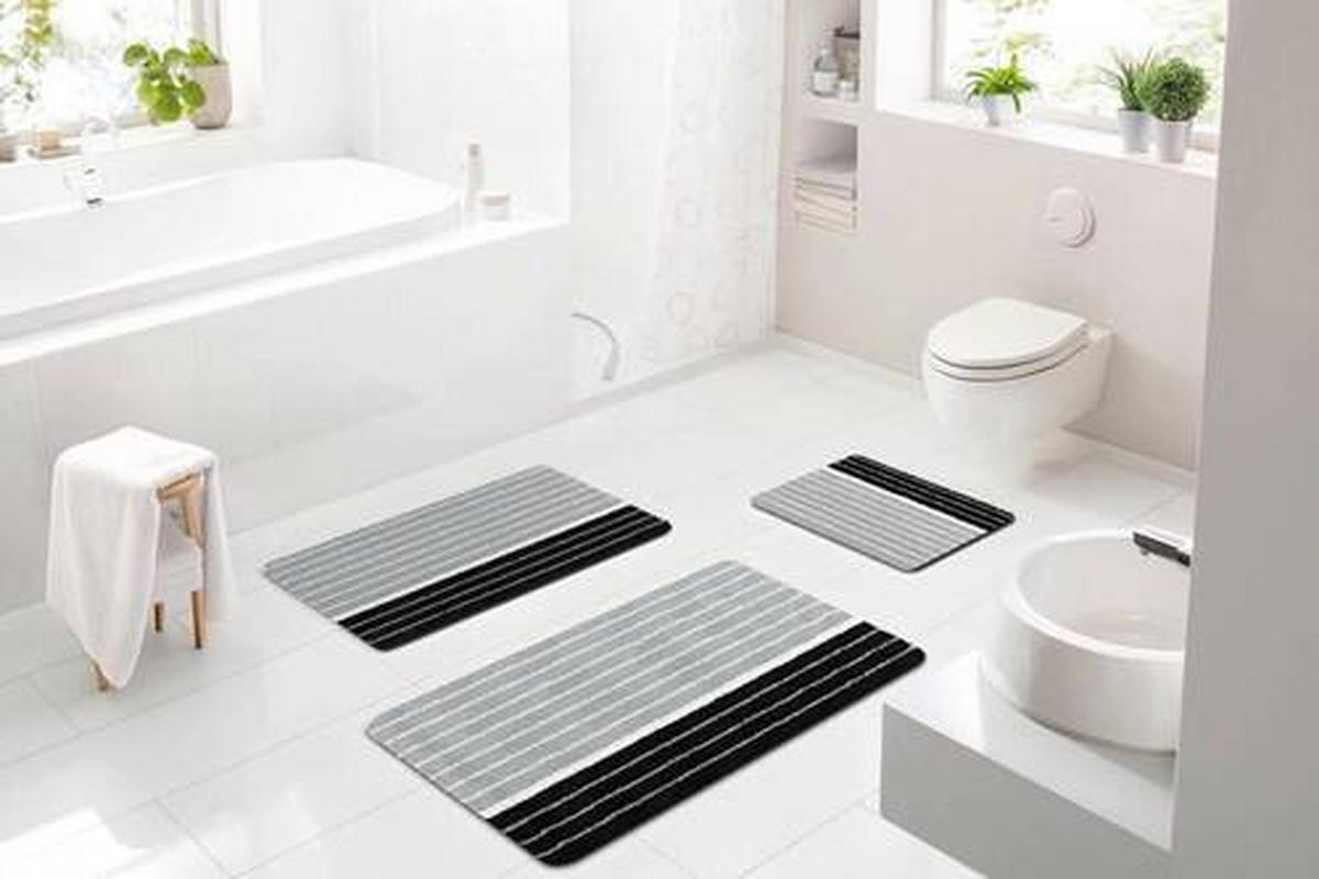 BIDET-VORLEGER Grau 50/60 cm  - Grau, Basics, Kunststoff/Textil (50/60cm) - Grund