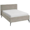 POLSTERBETT 140/200 cm  in Greige  - Greige/Birkefarben, Design, Holz/Textil (140/200cm) - home24