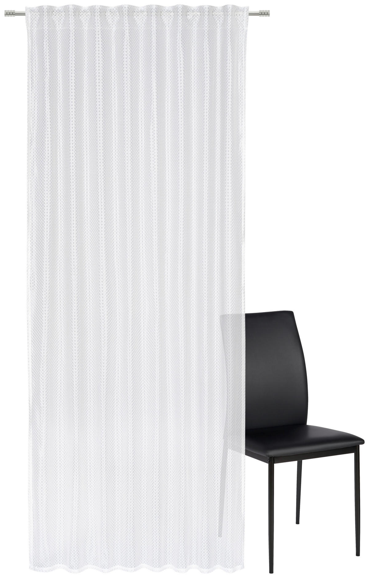 HOTOVÝ ZÁVES, polopriehľadné, 135/245 cm - biela, Trend, textil (135/245cm) - Esposa