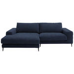 ECKSOFA - Schwarz/Dunkelblau, Design, Textil/Metall (177/253cm) - Dieter Knoll