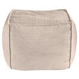 POUF Cord 66/40/66 cm  - Taupe, KONVENTIONELL, Textil (66/40/66cm) - Hom`in