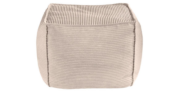 POUF Cord 66/40/66 cm  - Taupe, KONVENTIONELL, Textil (66/40/66cm) - Hom`in