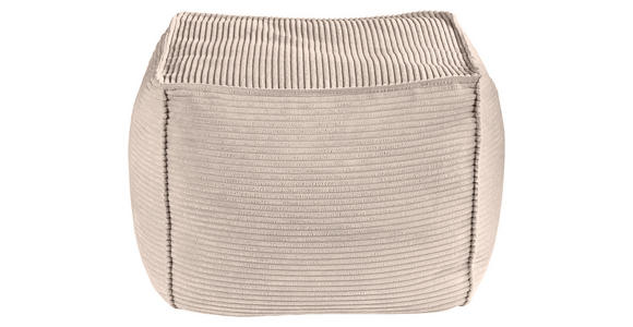 POUF in Taupe Textil  - Taupe, KONVENTIONELL, Textil (66/40/66cm) - Hom`in