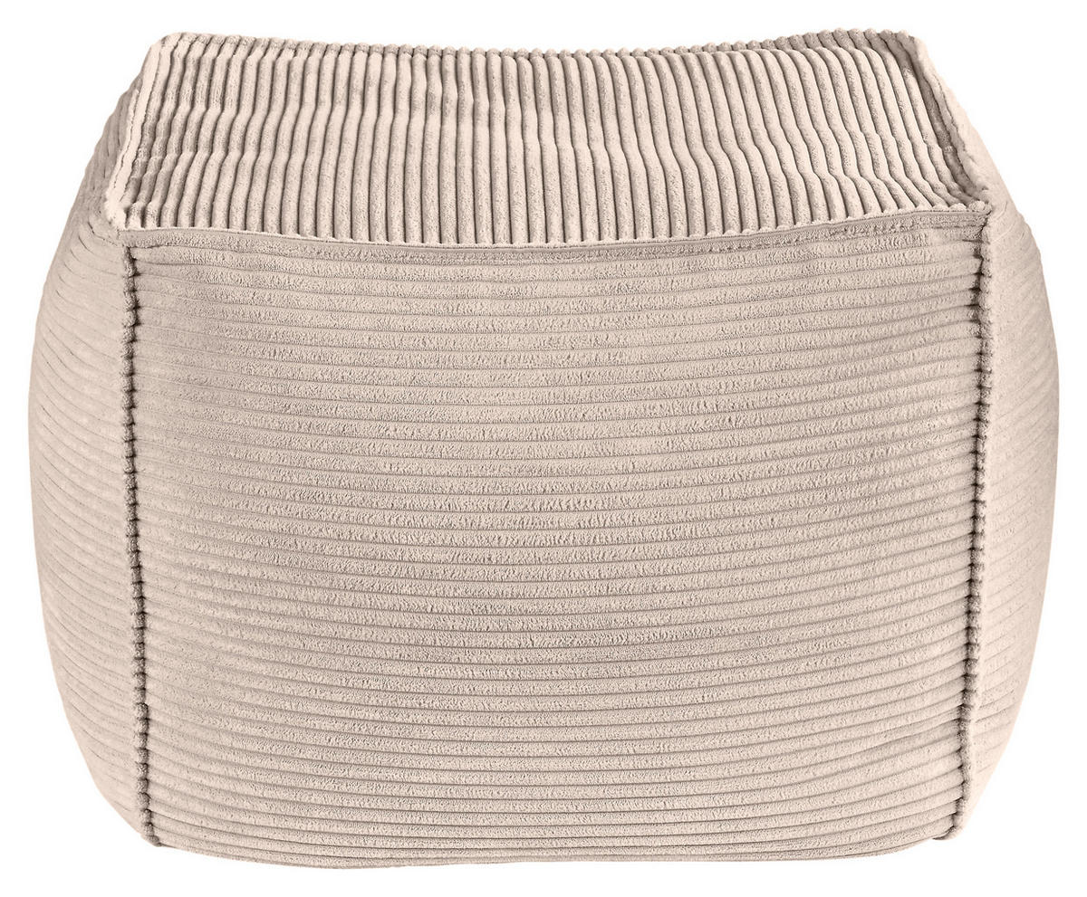 POUF in Taupe Textil  - Taupe, Konventionell, Textil (66/40/66cm) - Hom`in