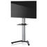 TV-RACK Schwarz, Silberfarben - Silberfarben/Schwarz, KONVENTIONELL, Glas/Metall (90/174/72cm)