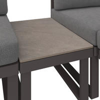 ZÁHRADNÝ STÔL, kov, kameň, 67/43/35 cm - antracitová/tmavosivá, Design, kov/kameň (67/43/35cm) - Amatio