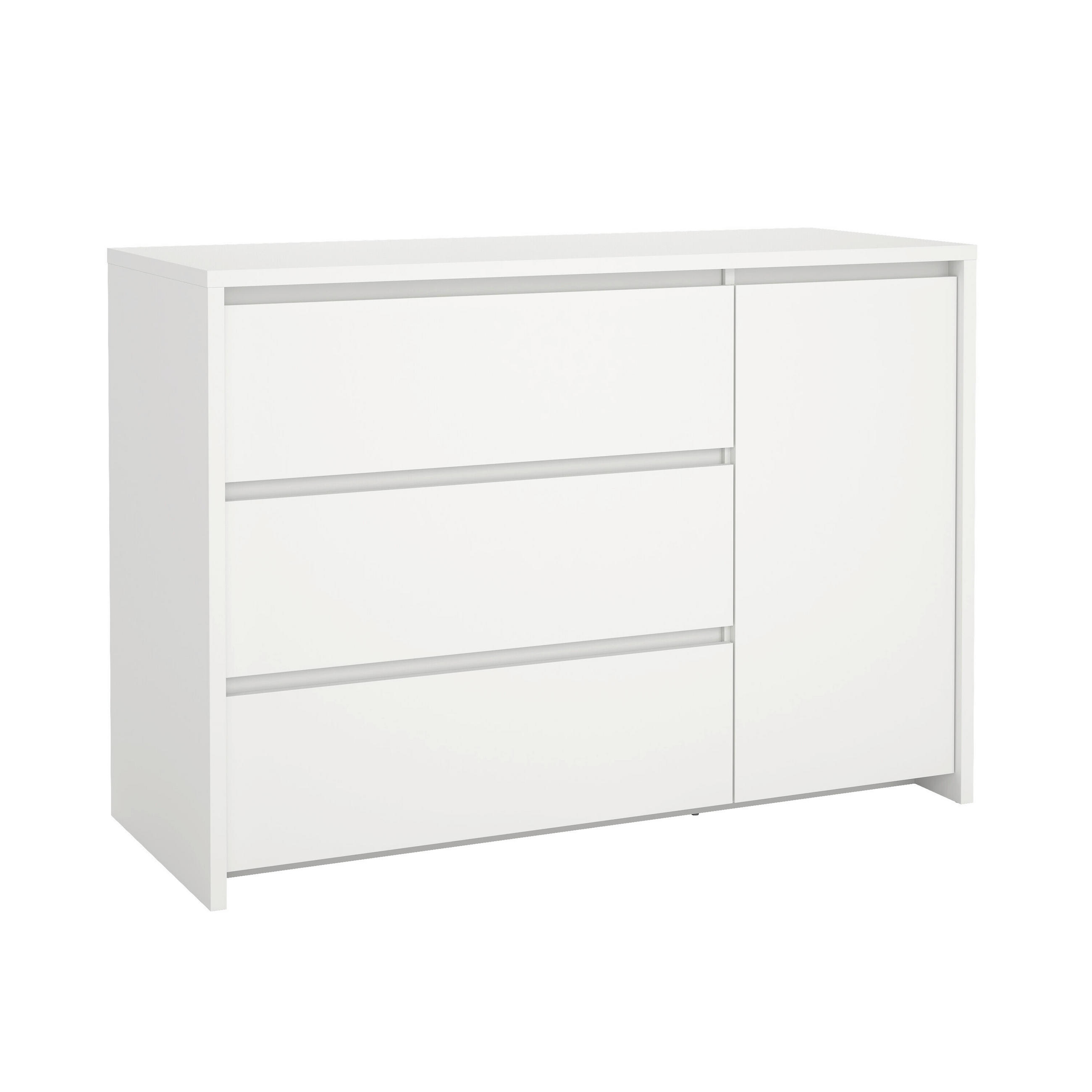 COMODĂ 119/84/48 cm  - alb, Konventionell, material pe bază de lemn (119/84/48cm) - Boxxx