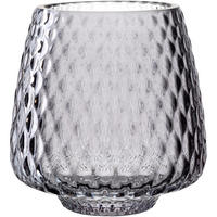 TEELICHTGLAS  - Grau, Basics, Glas (10/10/10cm) - Leonardo