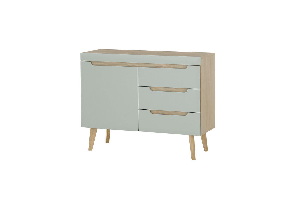 SIDEBOARD  in 107/83/40 cm  - Eichefarben/Grün, Design, Holzwerkstoff (107/83/40cm) - MID.YOU