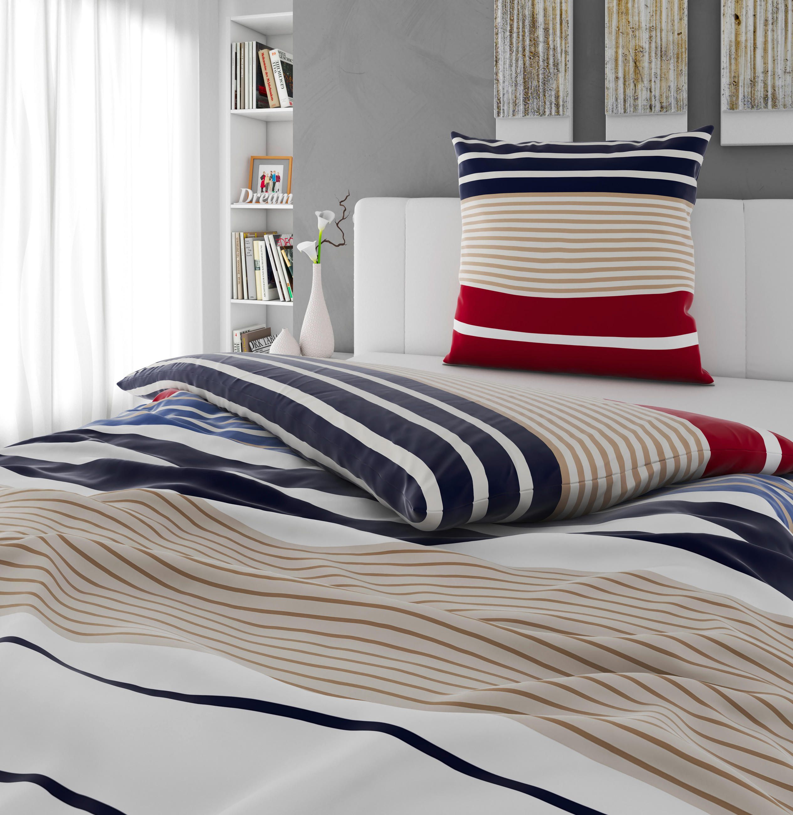 BETTWÄSCHE Renforcé 155/220 cm  - Dunkelblau, Textil (155/220cm) - Novel