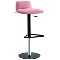 BARHOCKER in Metall, Textil Rosa, Schwarz  - Schwarz/Rosa, Design, Textil/Metall (38/91,5/46cm) - Connubia 