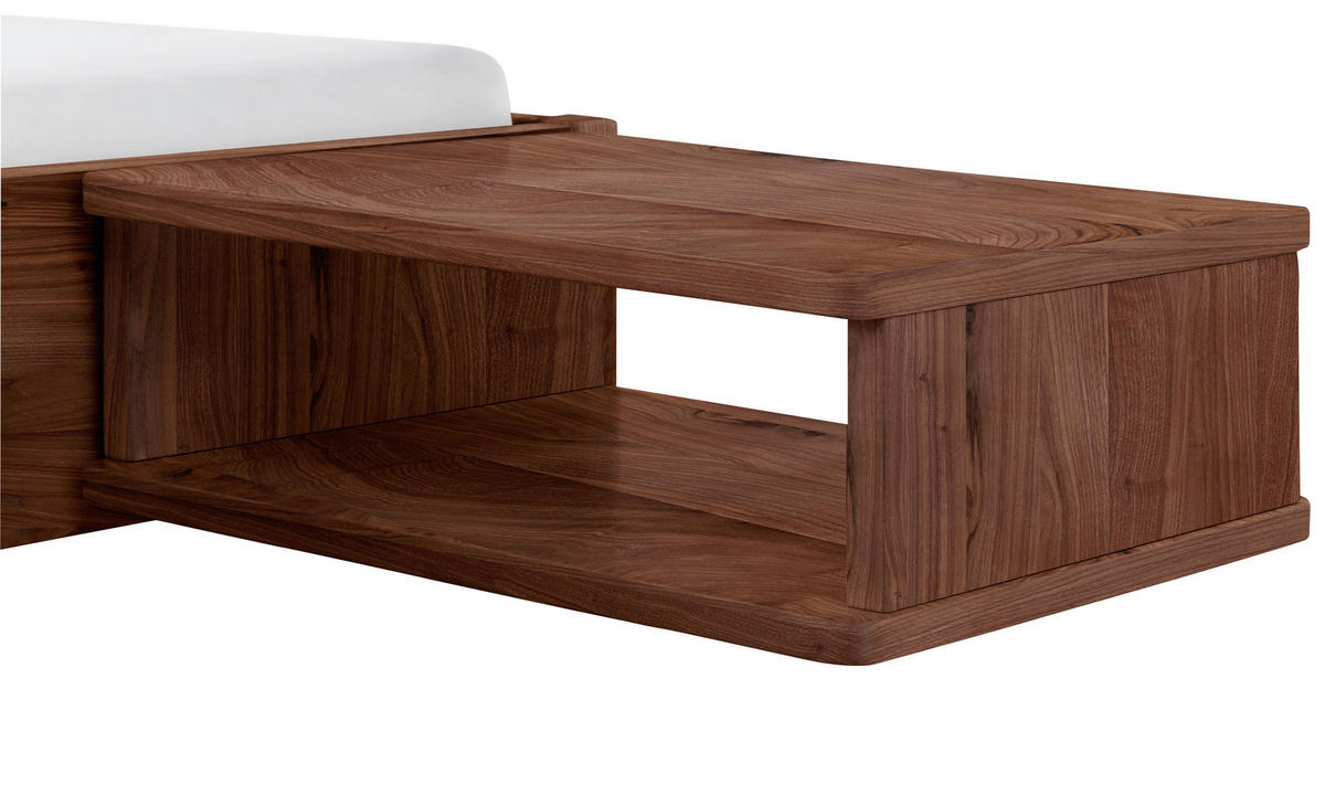 NACHTSCHRANK 48/16/38 cm Nussbaum massiv  - Nussbaumfarben, Design, Holz (48/16/38cm) - Hasena