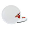 PIZZATELLERSET 4-teilig  - Rot/Weiß, KONVENTIONELL, Keramik (33cm) - Creatable