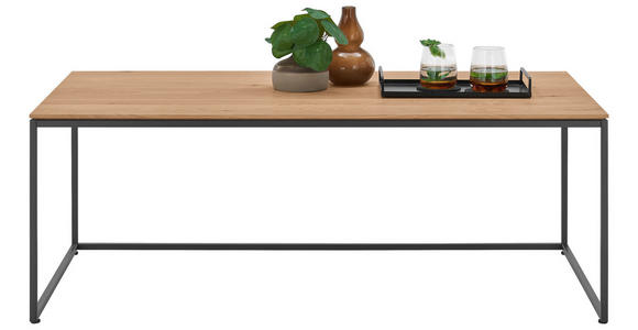 COUCHTISCH in Holz, Metall 120/65/43,5 cm - Eichefarben/Anthrazit, Design, Holz/Metall (120/65/43,5cm) - Valnatura